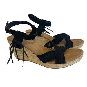 MINNETONKA Suede Espadrille Wedge Sandals